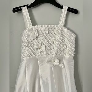 Girls white gown with flowers. By Isobella and Chloe size 14